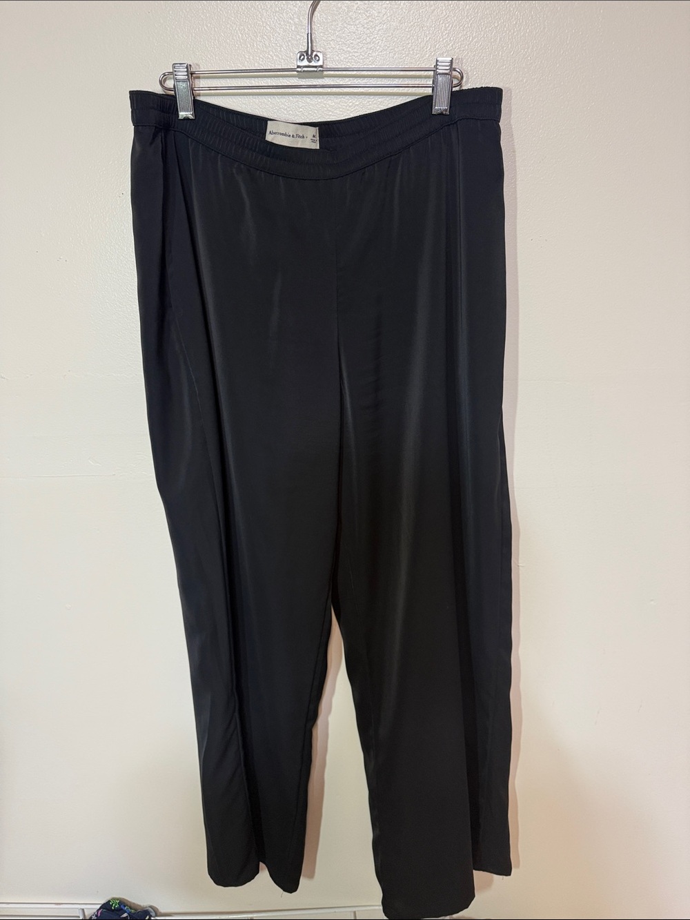 Abercrombie & Fitch Black Wide-Leg Trousers